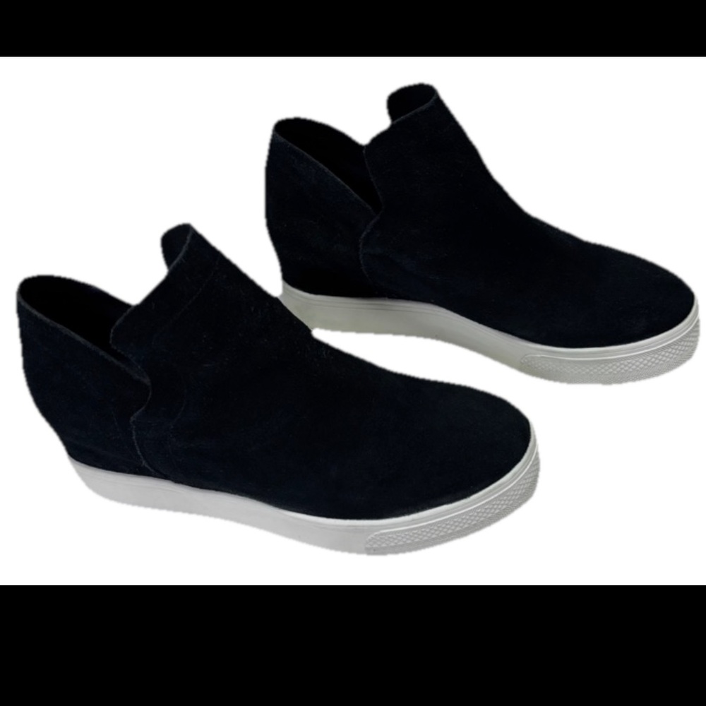 Steve Madden Wrangle Women’s 8M Platform Leather Suede HiddenWedge Sneaker RARE
